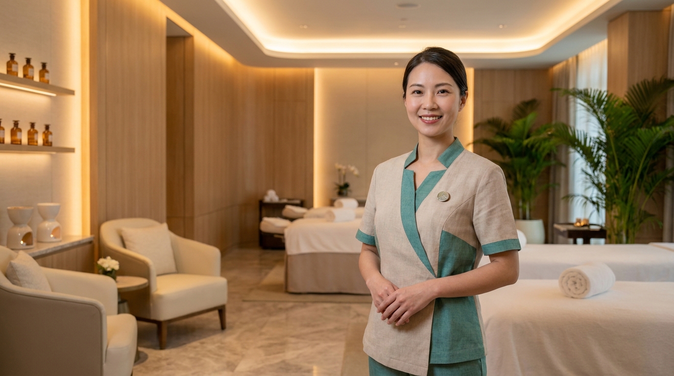 Minh họa bảng xếp lịch spa theo giường cho thấy các khung giờ giường còn trống